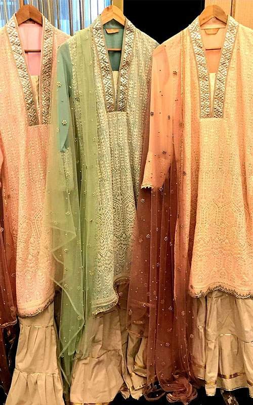 Embroidered Lucknow Work Sharara set