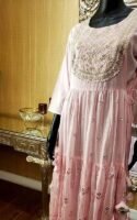 Mirror Embroidery Cotton Gown