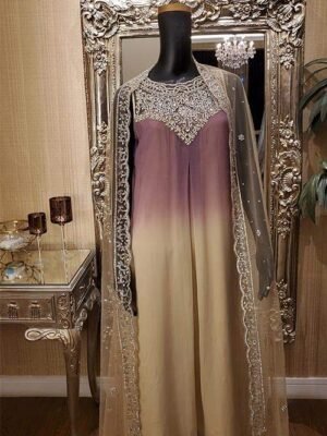 Diamante Stone Kameez with Stone work Net Dupatta