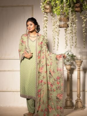 I13 Floral Dupatta Heavy