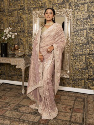 Tissue Sequin work Saree