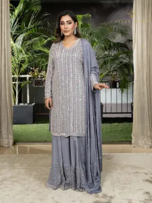 All over sequin work heavy gharara set 1