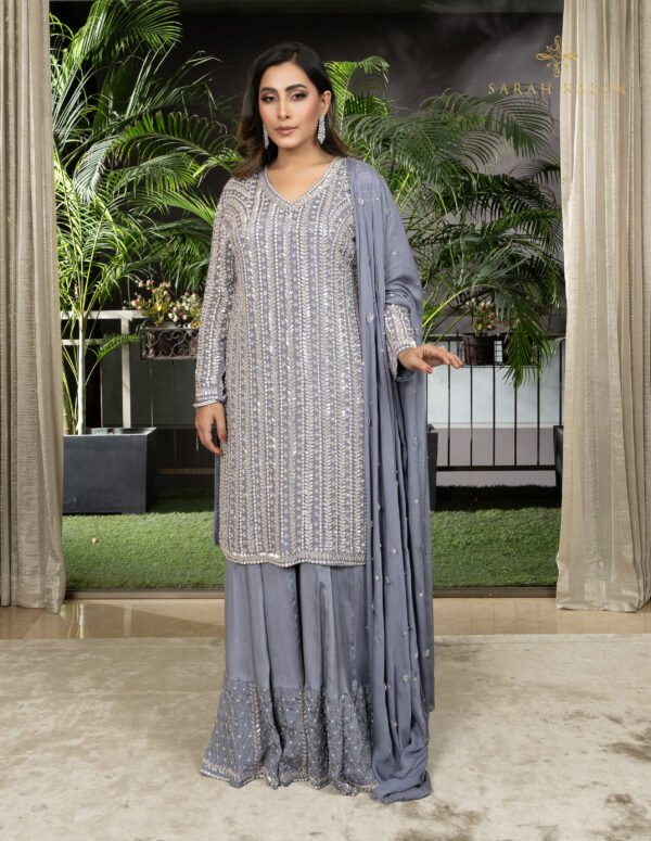 All over sequin work heavy gharara set 1