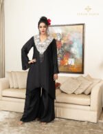 Regal Black Collection zardozi neckline