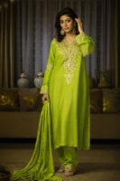 Silk kameez with zari work