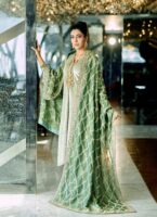 Green velvet with heavy dupatta
