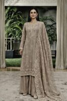 Tissue kameez sets with zari work & dabka neckline