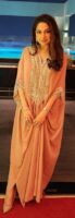 Pleated kaftan with crystal and sequins work