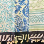 Printed kameez with shell embellishment.