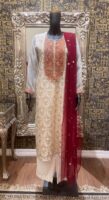Jamdani kameez set with Karchupi