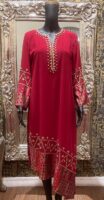 Copper single kameez with Ajrak detailing