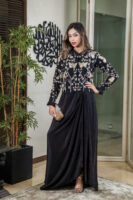Raw silk jacket with zardozi work