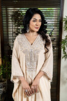Georgette kaftan with sequence work