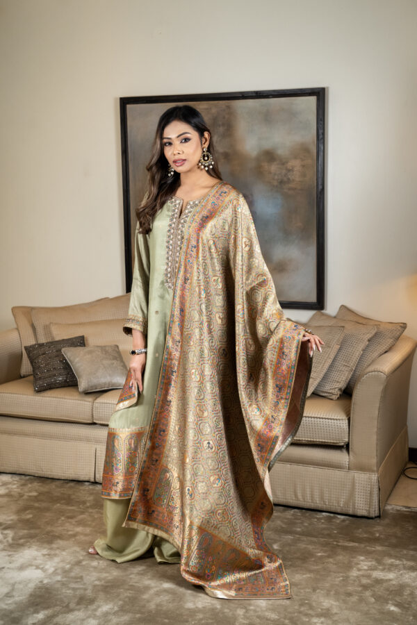 Banarsi with silk and zardozi work