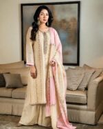 Laharia tissue dupatta set